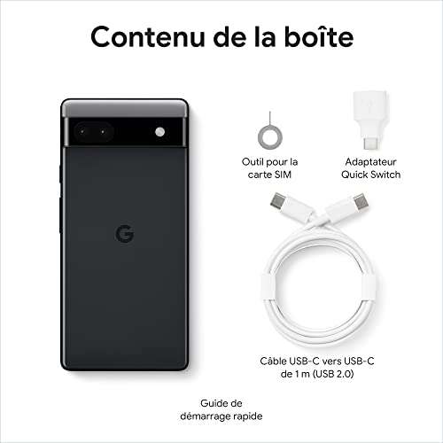 Smartphone 6.1" Google Pixel 6a - 128 Go, galet