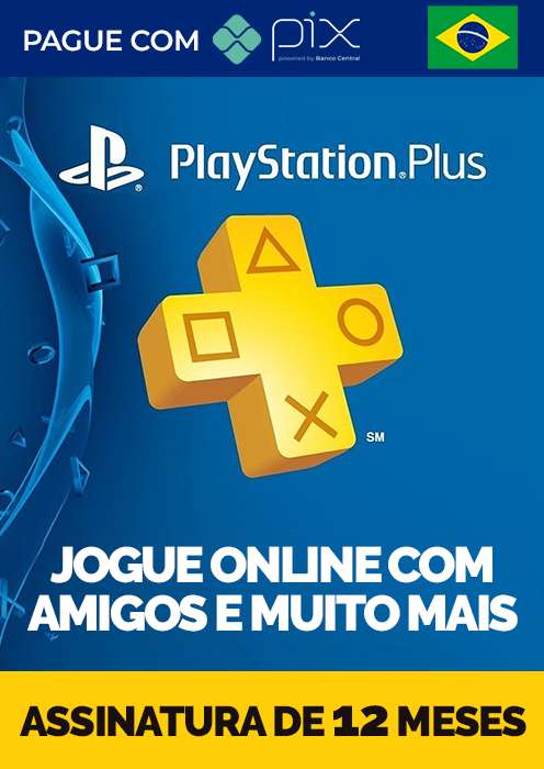 Abonnement de 12 Mois au Playstation Plus (Dématérialisé - Compte brésilien)