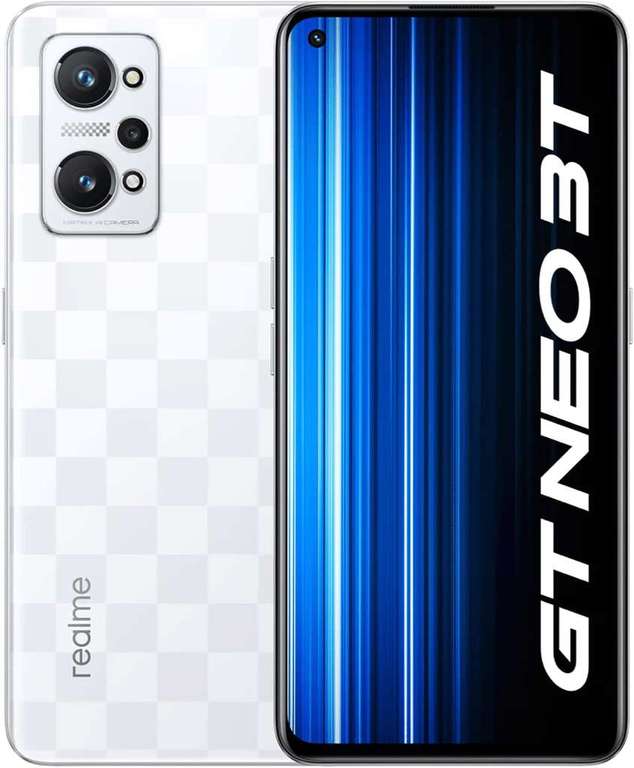 Smartphone 6.62" Realme GT Neo 3T - 5G, AMOLED FHD+ 120 Hz, Snapdragon 870, RAM 8 Go, 128 Go, 64+8+2 MP, 5000 mAh / 80W (Entrepôt France)