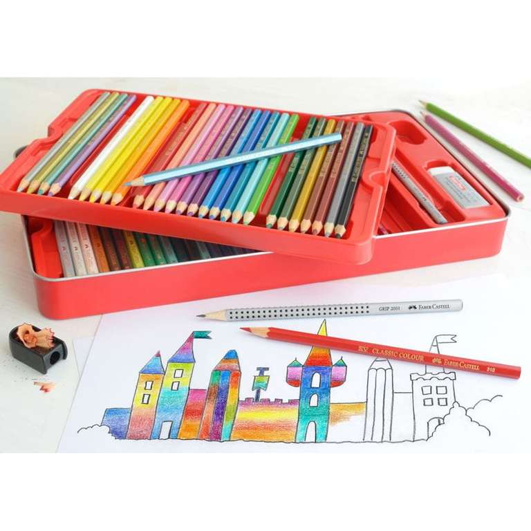 Boîte métal de 60 crayons de couleur Faber-Castell 115894 (vendeur tiers)