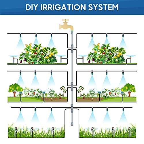 Kit d'irrigation jardin DIY - 40m + 2m, 154 pièces (vendeur tiers)