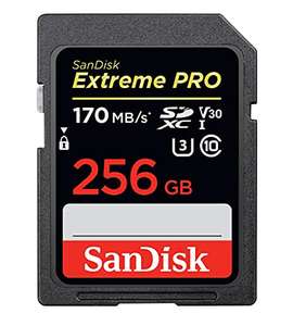 Carte Mémoire SanDisk Extreme PRO SDXC - 256 Go, UHS-I Classe 10, U3, V30