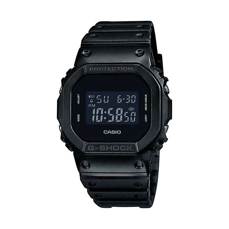 Montre digitale Casio G-Shock DW-5600BB-1ER - Résine, noir, verre minéral, étanchéité 20 bars