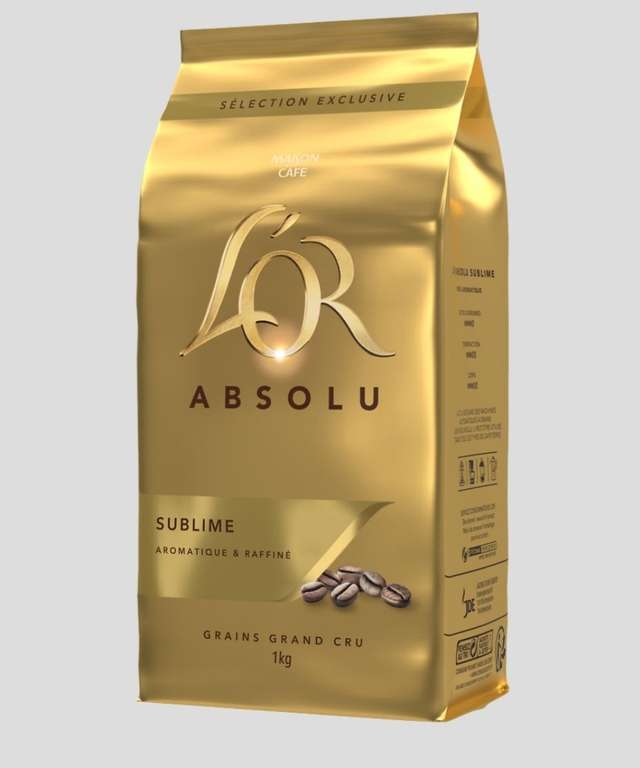 Café en grains L'or Absolu - 1Kg