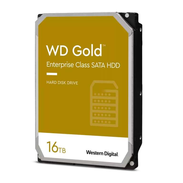 Disque dur interne 3.5" Western Digital Gold pour serveur et NAS 14 To (16 To à 432.99€)