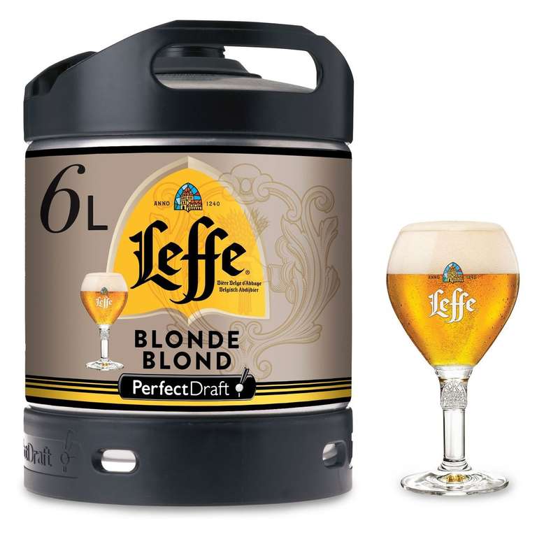 Pack de 3 Fûts de Bière Leffe Perfectdraft - 3x6L - Mix possible (Frontaliers Belgique)