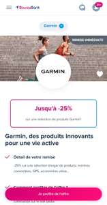 [BoursoBank] Sélection de promotions chez Garmin (via Corner)