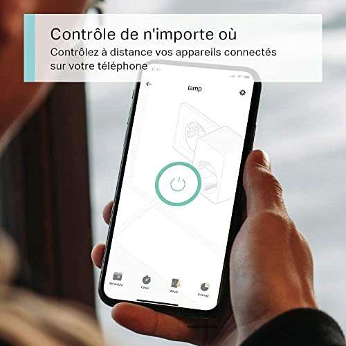 Prise Connectée Tapo P100 - WiFi, compatible avec Alexa et Google Home, 10A Type E
