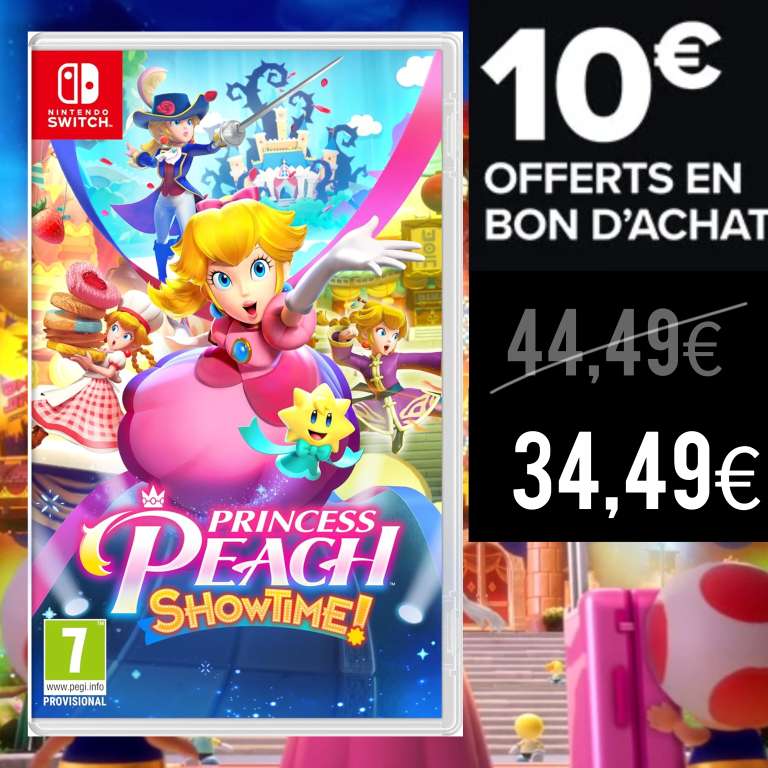 [Précommande] Princess Peach Showtime! sur Nintendo Switch (+10€ en Bon d'Achat sur les rayons Maison & Loisirs)