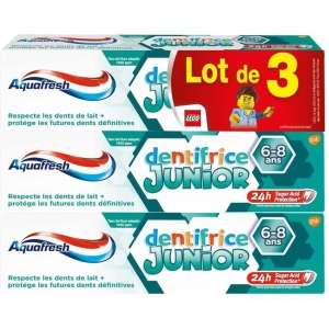 Lot de 15 tubes de dentifrice Aquafresh Junior - 15x75 ml