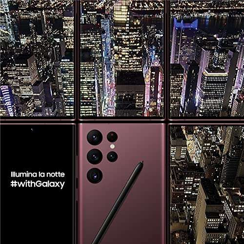 Smartphone 6.8" Samsung Galaxy S22 Ultra 5G - AMOLED 120Hz, 8 Go de RAM, 128 Go ROM, Noir ou blanc (Version IT)