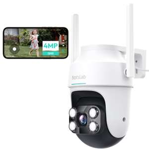 Caméra de surveillance extérieure BOTSLAB 4MP, IP WLAN 2,4/5 GHz vision nocturne couleur 30 M (Vendeur tiers - via coupon)