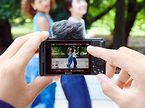 Pack Appareil photo numérique Sony Vlog Camera ZV-1F (écran pliable et rotatif, vidéo 4K, ralenti) + poignée Bluetooth GPVPT2BT