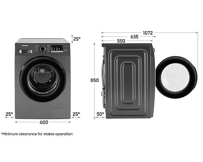 Lave-linge ecobubble Samsung WW90TA046AX - 9kg (Via ODR 70€)