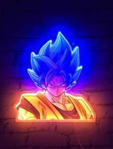 Lampe Murale Led Dragon Ball Super - Goku Style Neon