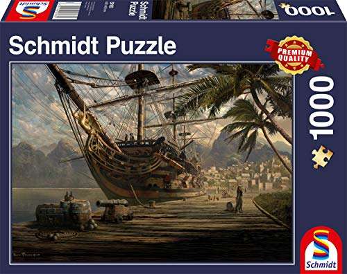 Puzzle Schmidt (58183) - Bateau au port (1000 pièces)