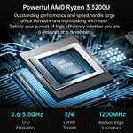 Mini PC NiPoGi -Ryzen 3 3200U, 8Go RAM, SSD de 256Go, Windows 11 Pro (Via Coupon - Vendeur Tiers)