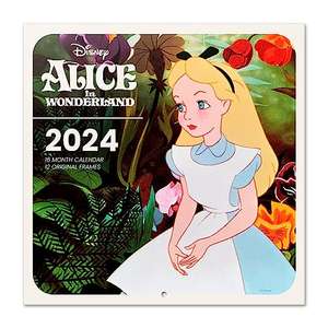 Calendrier Mural 2024 Disney, Alice au Pays des Merveilles | Calendrier Mensuel 30 x 60 cm