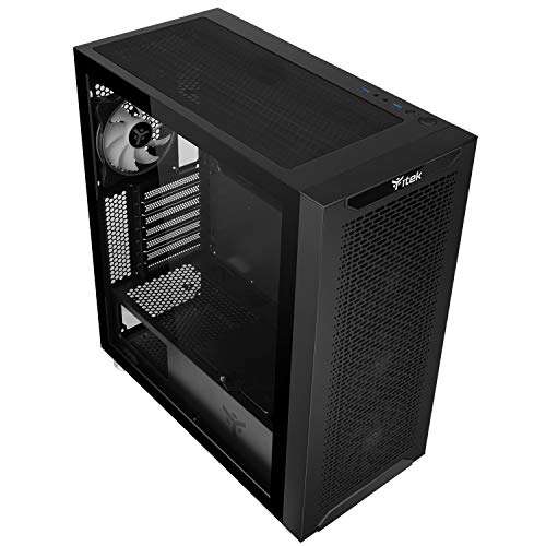 Boîtier PC Grand Tour E-ATX Majes 40 RGB avec Panneau Vitré, Noir (ITGCAMAJ40)