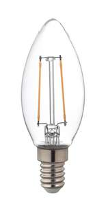 Ampoule LED à filament flamme Lexman - E14, 249Lm = 25W, blanc chaud
