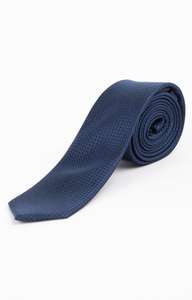Sélection de cravates Armand Thiery en promotion - Ex : cravate mini-carreaux en soie (bleu)