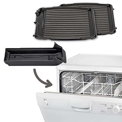 Grill électrique Tefal GR305012 - Position barbecue, 2000 W, Thermostat réglable, Plaques antiadhésives compatibles lave-vaisselle