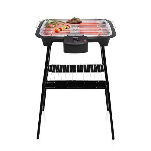 Barbecue électrique Tristar BQ-2883, sur Pied 70 cm, 2000 W, 38 x 22 cm, Noir