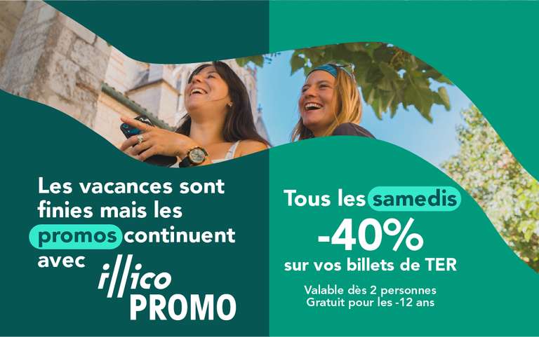 40% de réduction sur votre billet SNCF TER ce samedi et gratuit -12 ans (Auvergne-Rhône-Alpes)