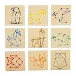 Kit DIY String Art Orig'Animals - 10 pièces, 10x10cm