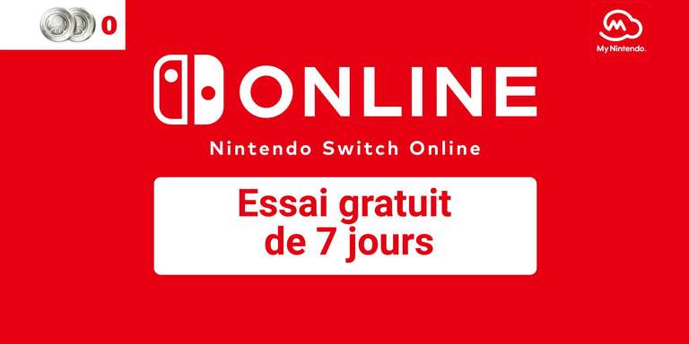 Abonnement Gratuit de 7 jours au Nintendo Switch Online (Dématérialisé)
