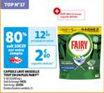 Paquet de 62 capsules lave-vaisselle Fairy tout-en-un – Différentes variétés (via 10,39€ sur carte fidélité et BDR 2€)