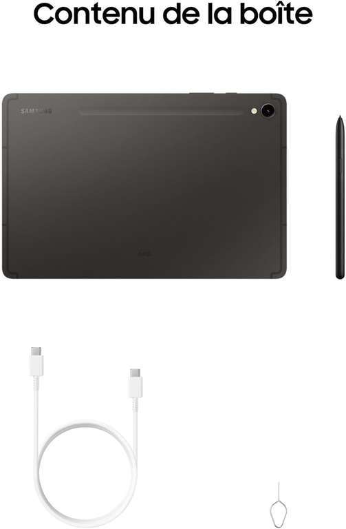 Pack Tablette 11" Samsung Galaxy Tab S9 - 128 Go + Ecouteurs Buds 2 Pro (Via Remise Panier et via ODR de 1 0€)