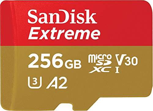 carte microSDXC SanDisk 256 Go Extreme avec A2 App Performance, UHS-I, Classe 10, U3, V30