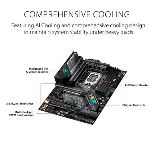 Carte mère Asus ROG Strix B660-F Gaming WIFI - LGA 1700 (Intel B660, ATX, DDR5 Memory, PCIe 5.0, WiFi 6, 3x M.2, Aura Sync)