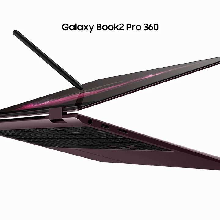 PC Portable 13.3” Samsung Galaxy Book 2 Pro 360 - Full HD AMOLED tactile, i7-1260p, 16 Go RAM, 512 Go SSD, Windows 11