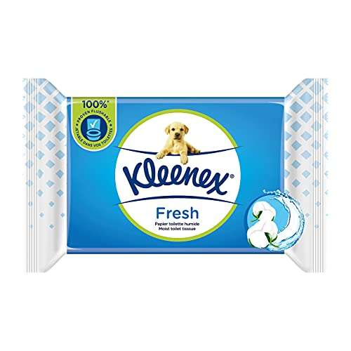 12 Paquets de 42 feuilles papier toilette humide Kleenex Fresh