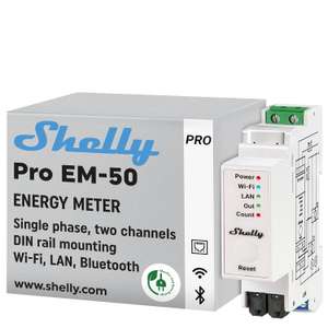 Compteur électrique Shelly Pro EM 50 A (Frontaliers Belgique)