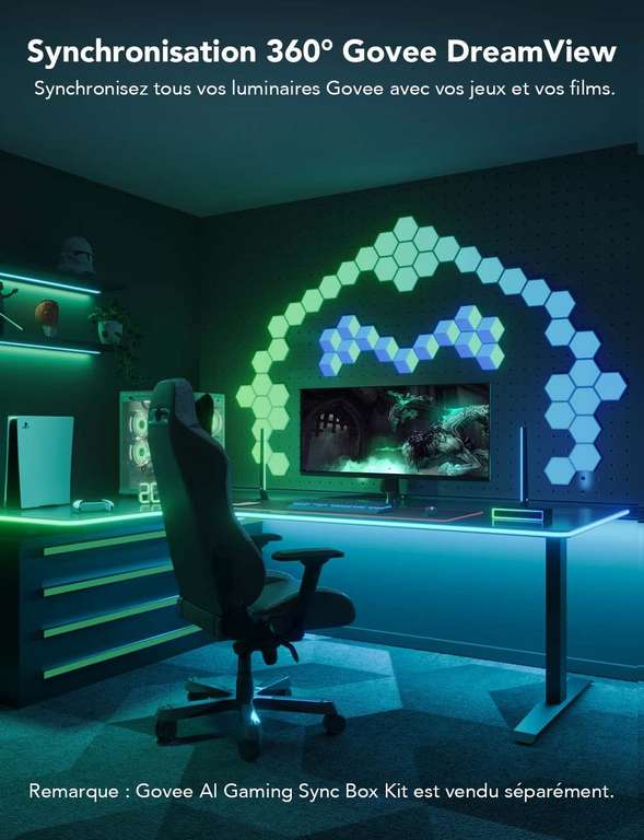 Govee H61C33D1FR Neon Ruban LED 3m pour Bureau Gaming (Via coupon