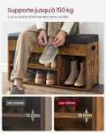 Banc à chaussures Vasagle - 3 compartiments + coffre de rangement (vendeur tiers)