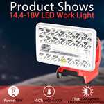 Projecteur de travail LED sans fil 18V - Compatible batterie Milwaukee M18 (vendeur tiers - via coupon)