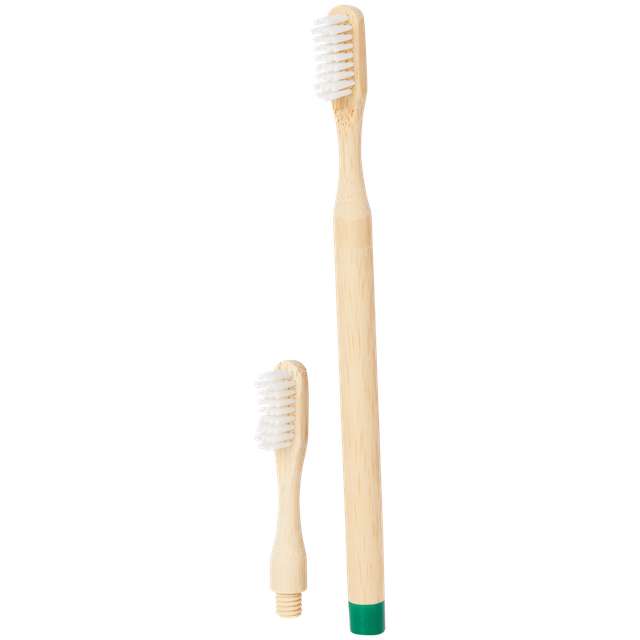 Brosse à dents en bambou avec recharge - Bois certifié FSC responsable
