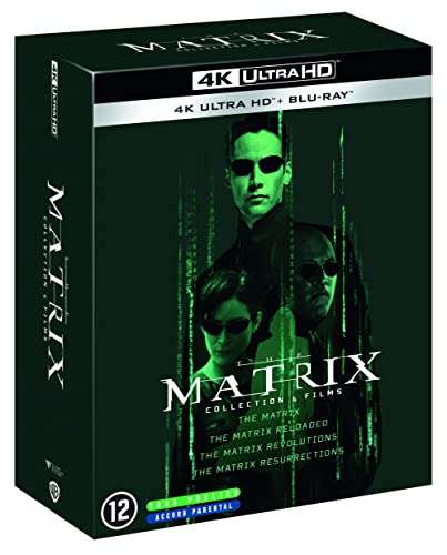 Coffret Blu-ray 4K Matrix - Collection 4 Films ( via coupon - vendeur tiers)