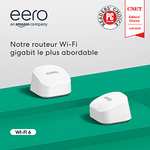 Lot de 2 Routeurs Wi-Fi maillé Amazon Eero 6+ - Ethernet 1,0 Gb/s, Couvre jusqu'à 280 m²