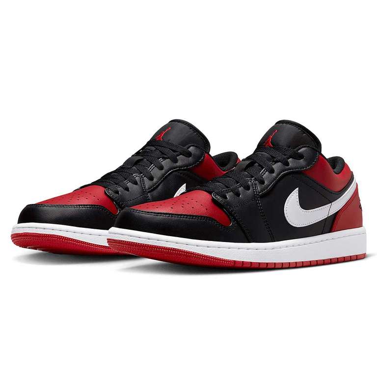 Chaussures Nike Air Jordan 1 Low Bred - noir/rouge/blanc, 40 à 48