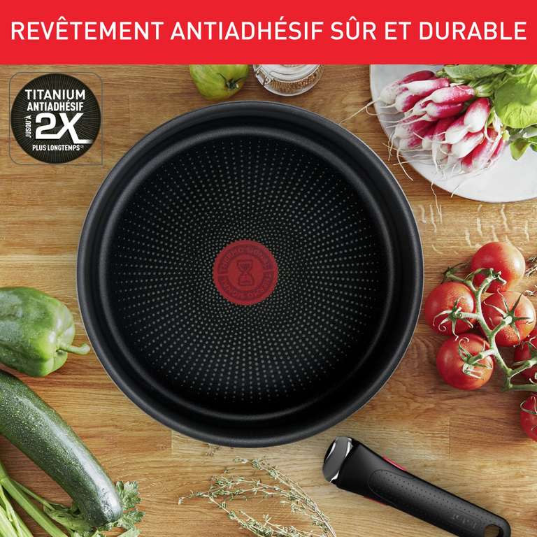 Set De Cuisine Tefal Ingenio - 5 Pièces Anti-adhésives Titanium - Poêles Et Casseroles