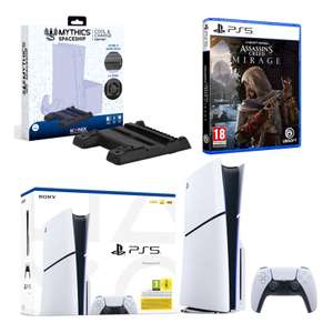 Console Sony PS5 Slim standard + Assassin’s Creed Mirage + Station de charge PS5