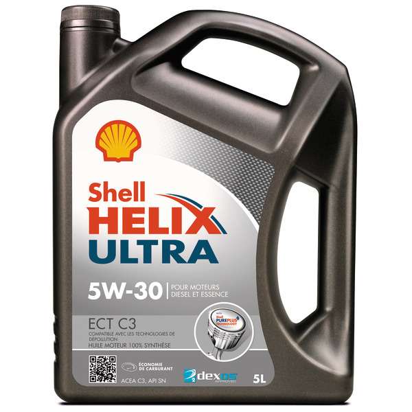 1 Bidon d'huile Shell Helix Ultra ECT C3 5W-30 Mixte