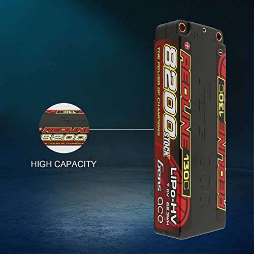 Batterie Lipo Gen Ace 8200 - 8000mAh 7.6V 130C 2S (Vendeur tiers)
