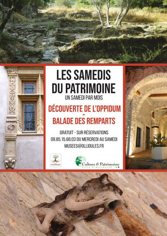 Visite guidée du Musée Archéologique Bottin-Layet et de l'Oppidum de la Courtine ou du Rempart médiéval (sur réservation) - Ollioules (83)