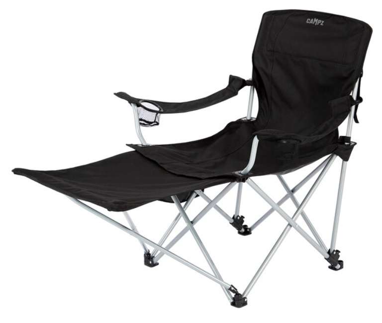 Chaise camping Campz Akita - Acier Lounger, noir